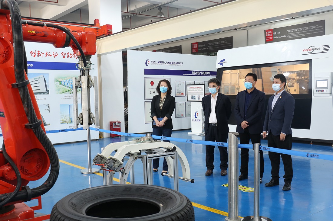 Wang Weixiong, Deputy Director of the United Front Work Department of the Huangpu District Committee of Guangzhou and Secretary of the Party Group of the District Federation of Industry and Commerce, Investigated the Greatoo (Guangzhou) Company